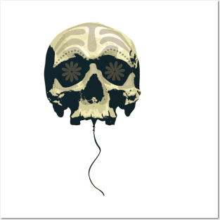 Balloon skull Posters and Art